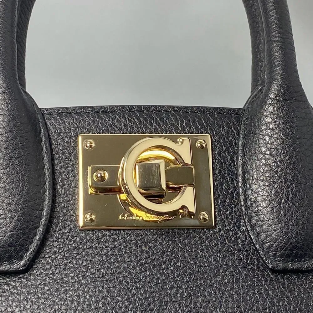 Salvatore Ferragamo Studio Bag Small Leather Satchel